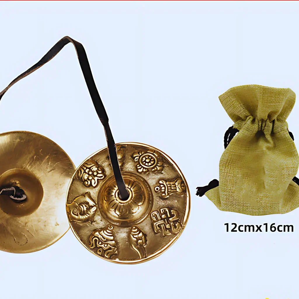 PURE COPPER TIBETAN BELL FOR MEDITATION AND HEALING - Brass Dingxia - Tibetan Bell