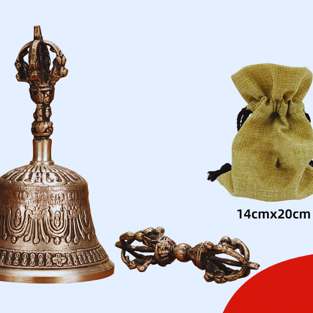 PURE COPPER TIBETAN BELL FOR MEDITATION AND HEALING - Vajra bell - Tibetan Bell