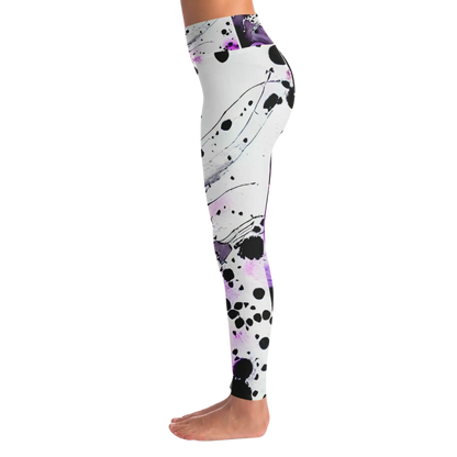 PURPLE HEART ARTWORK YOGA SET - yoga-leggings-sports-bra-set