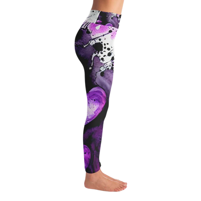 PURPLE HEART MATCHING YOGA SET FOR SPIRITUAL PRACTICE - yoga-leggings-sports-bra-set