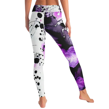 PURPLE HEART MATCHING YOGA SET FOR SPIRITUAL PRACTICE - yoga-leggings-sports-bra-set