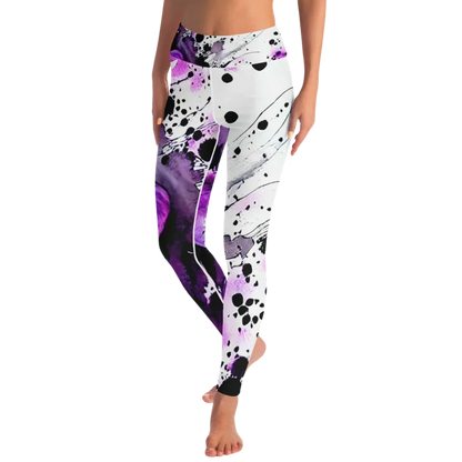 PURPLE HEART MATCHING YOGA SET FOR SPIRITUAL PRACTICE - yoga-leggings-sports-bra-set