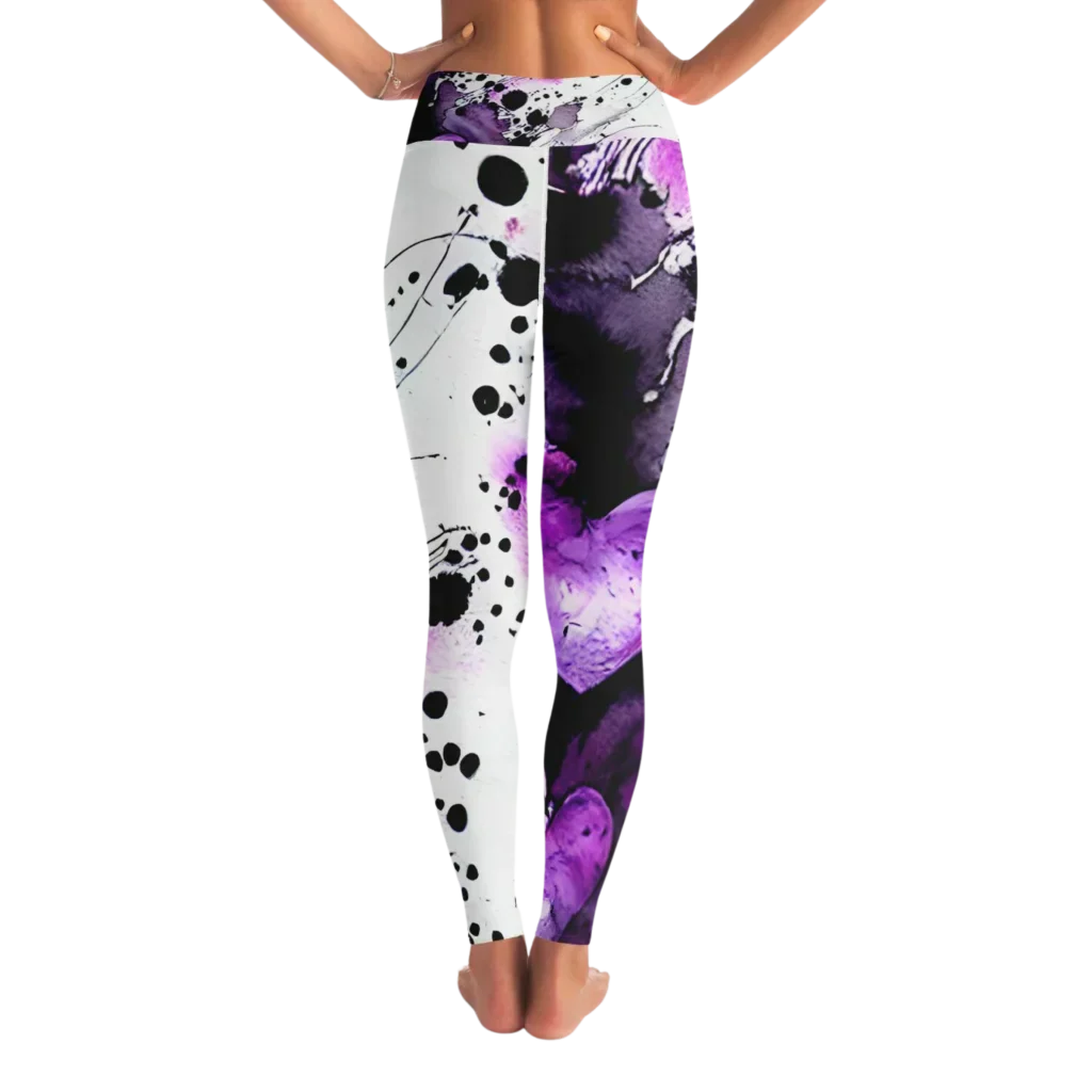 PURPLE HEART MATCHING YOGA SET FOR SPIRITUAL PRACTICE - yoga-leggings-sports-bra-set