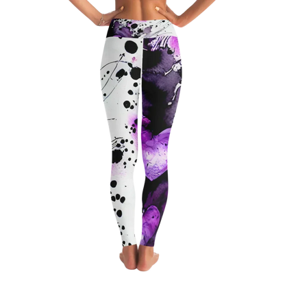 PURPLE HEART MATCHING YOGA SET FOR SPIRITUAL PRACTICE - yoga-leggings-sports-bra-set