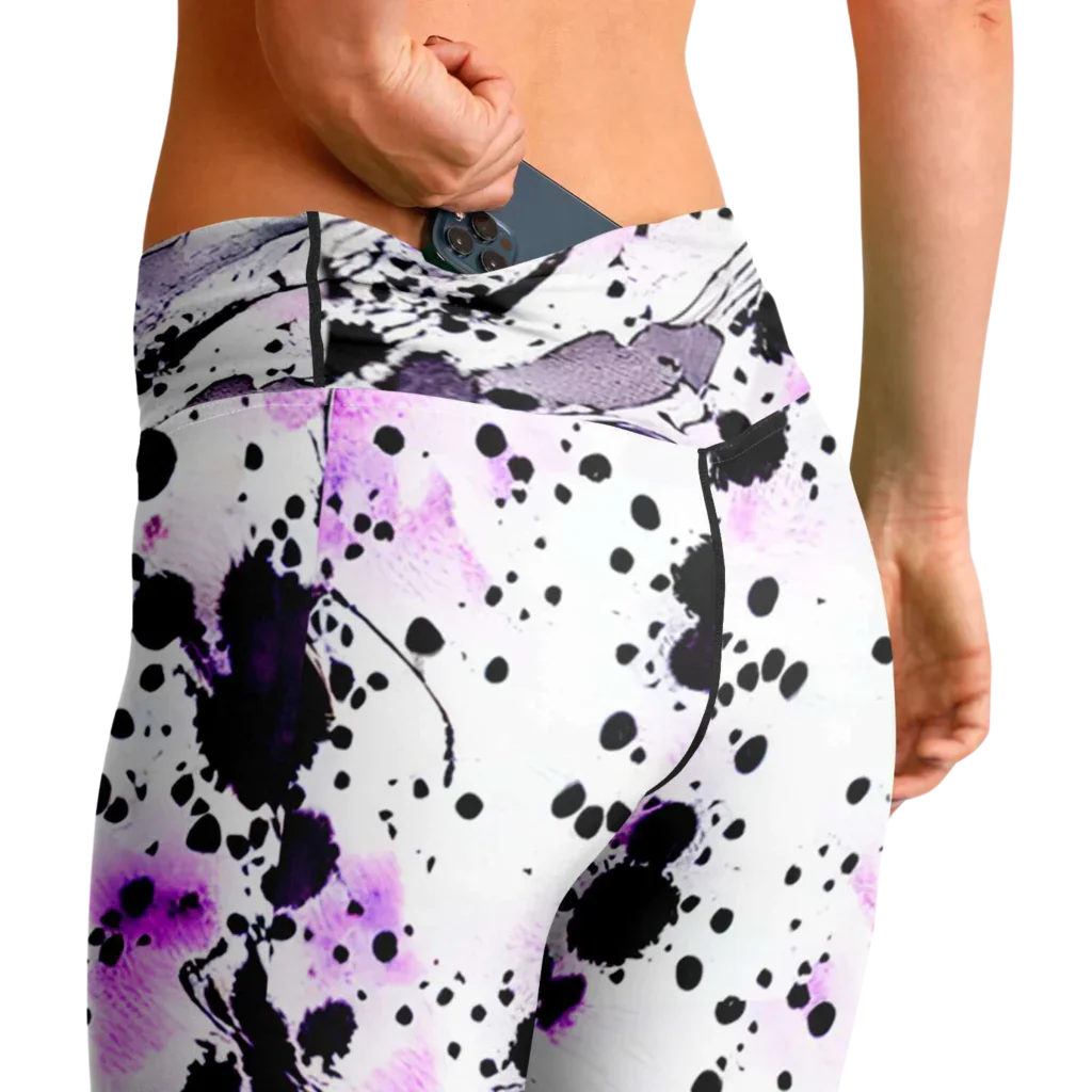 Purple Heart Yoga Flare Leggings – Mystical Wide Leg Style - Flare Leggings - AOP