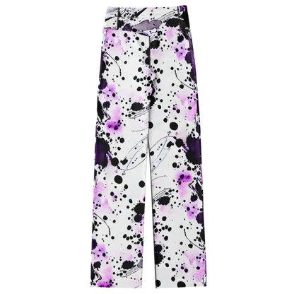 Purple Heart Yoga Flare Leggings – Mystical Wide Leg Style - Flare Leggings - AOP
