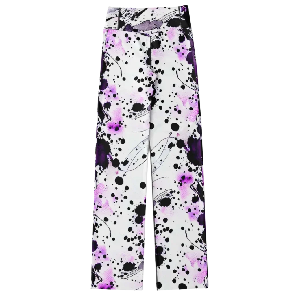 PURPLE HEART YOGA FLARE LEGGINGS – MYSTICAL WIDE LEG