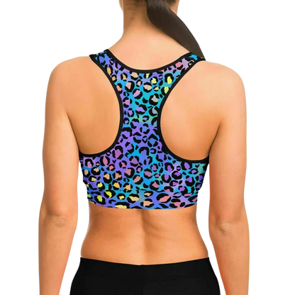 Razerback Bra With Neon Leopard Spiritual Print