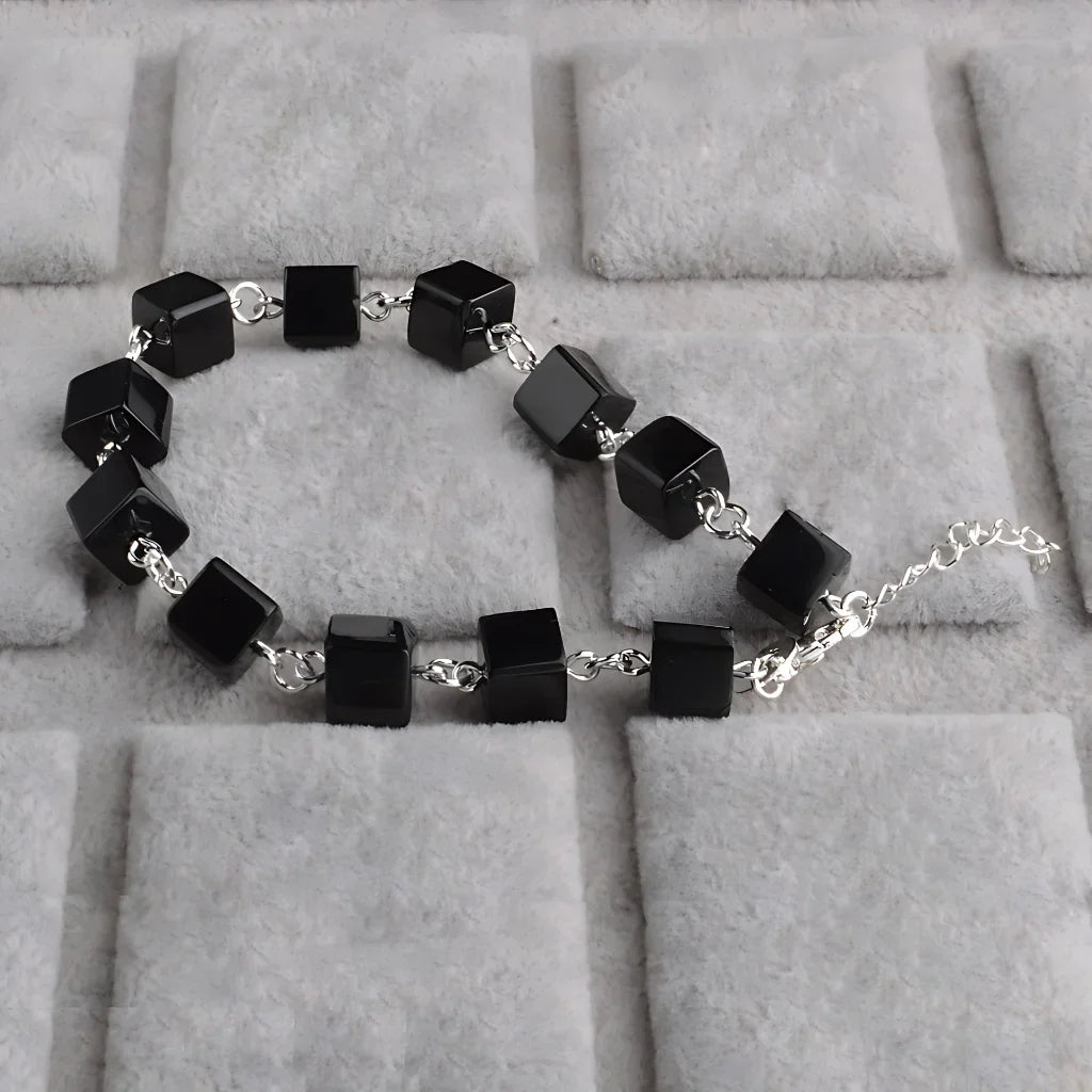 RETRO AGATE WRAP BRACELET FOR SPIRITUAL BALANCE & STYLE - Black - Bracelet