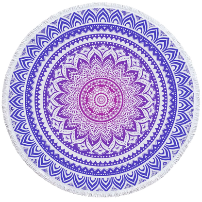 ROUND 3D MYSTICAL BEACH YOGA MAT – SACRED DESIGN PRINT