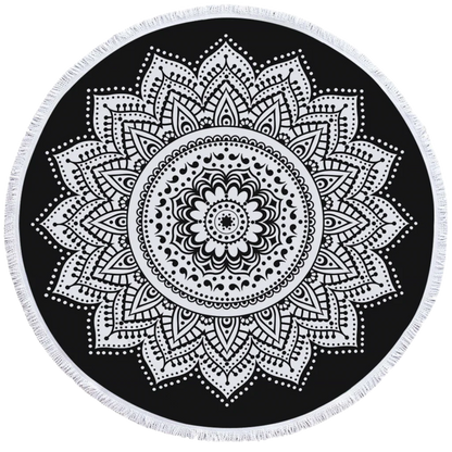 ROUND 3D MYSTICAL BEACH YOGA MAT – SACRED DESIGN PRINT