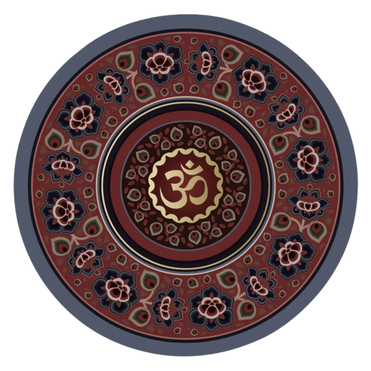 ROUND YOGA MAT BOHO SACRED SYMBOL NON-SLIP DESIGN - Style D