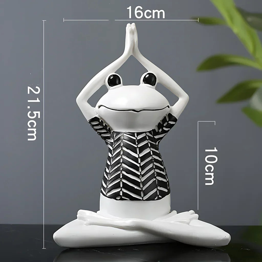 SERENE FROG YOGA STATUE FOR PEACEFUL ROOM DECOR - Style C - yoga statue