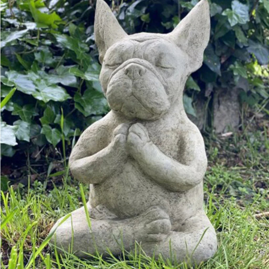 SERENE MEDITATION DOG YOGA STATUE FOR HOME AND GARDEN - A - yoga statue