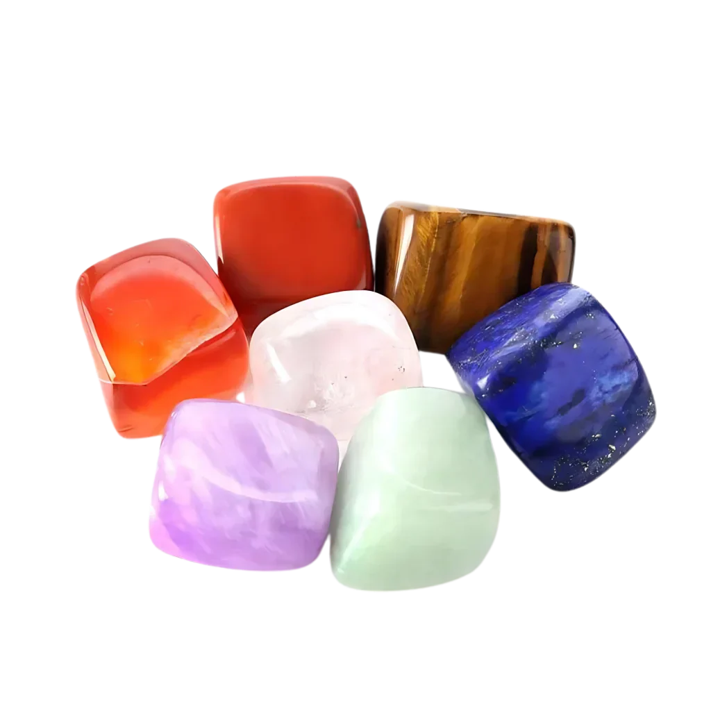 SEVEN CHAKRA NATURAL CRYSTAL STONES FOR HEALING - Set of 7 stones - Healing Stones