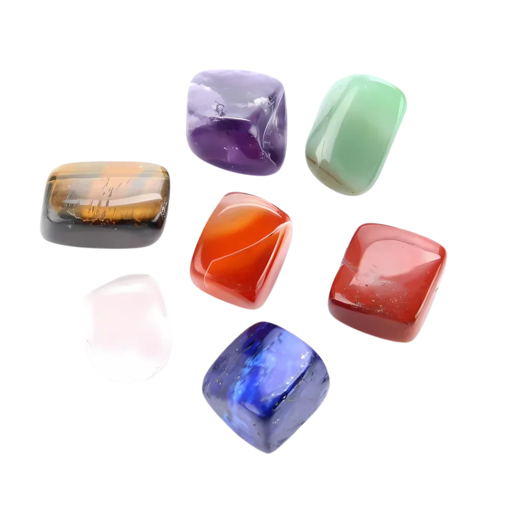 SEVEN CHAKRA NATURAL CRYSTAL STONES FOR HEALING - Set of 7 stones - Healing Stones