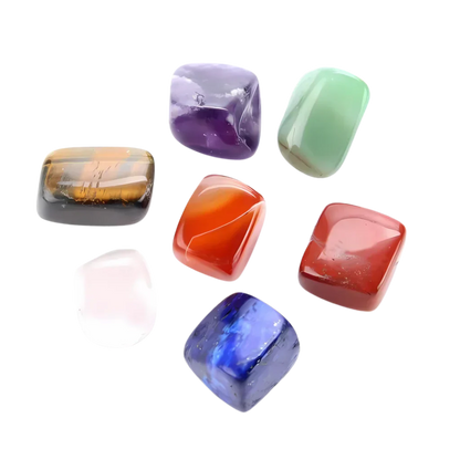 SEVEN CHAKRA NATURAL CRYSTAL STONES FOR HEALING - Set of 7 stones - Healing Stones