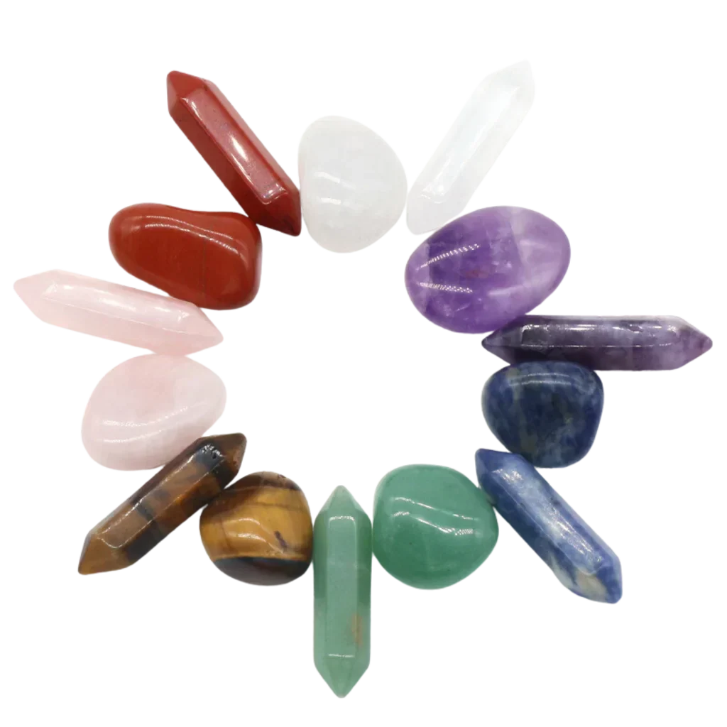 SEVEN CHAKRA NATURAL CRYSTAL STONES HEALING SET - Healing Stones