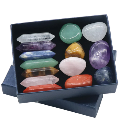 SEVEN CHAKRA NATURAL CRYSTAL STONES HEALING SET - Healing Stones