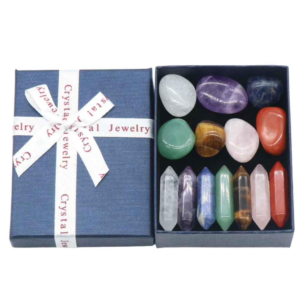 SEVEN CHAKRA NATURAL CRYSTAL STONES HEALING SET - Healing Stones