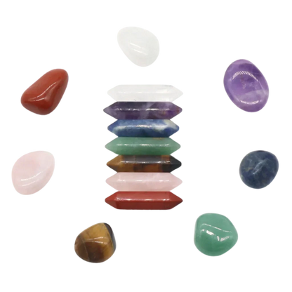 SEVEN CHAKRA NATURAL CRYSTAL STONES HEALING SET - Healing Stones