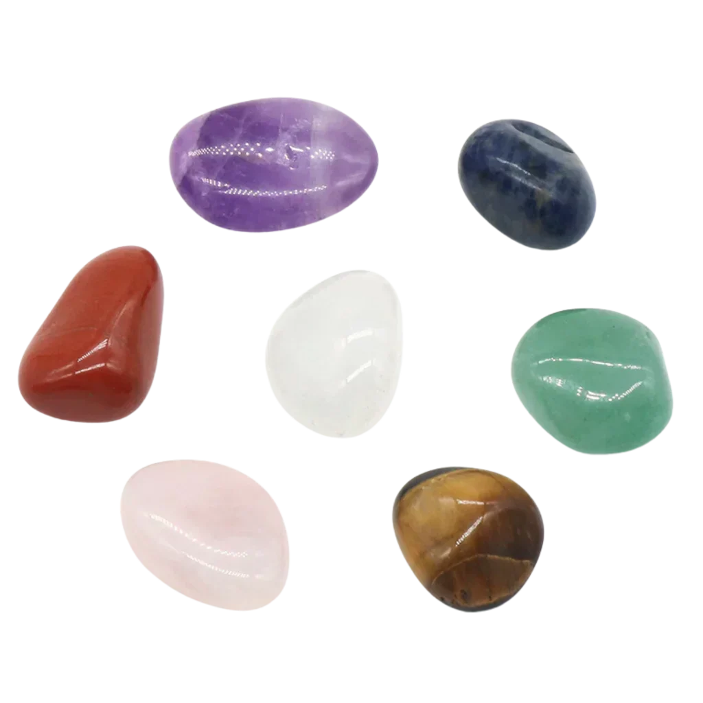 SEVEN CHAKRA NATURAL CRYSTAL STONES HEALING SET - Irregular 7pcs Bag - Healing Stones