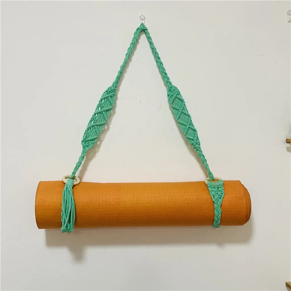 SIMPLE PORTABLE YOGA MAT STRAP FOR EASY CARRYING - Green - yoga mat strap