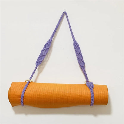 SIMPLE PORTABLE YOGA MAT STRAP FOR EASY CARRYING - Light Purple - yoga mat strap