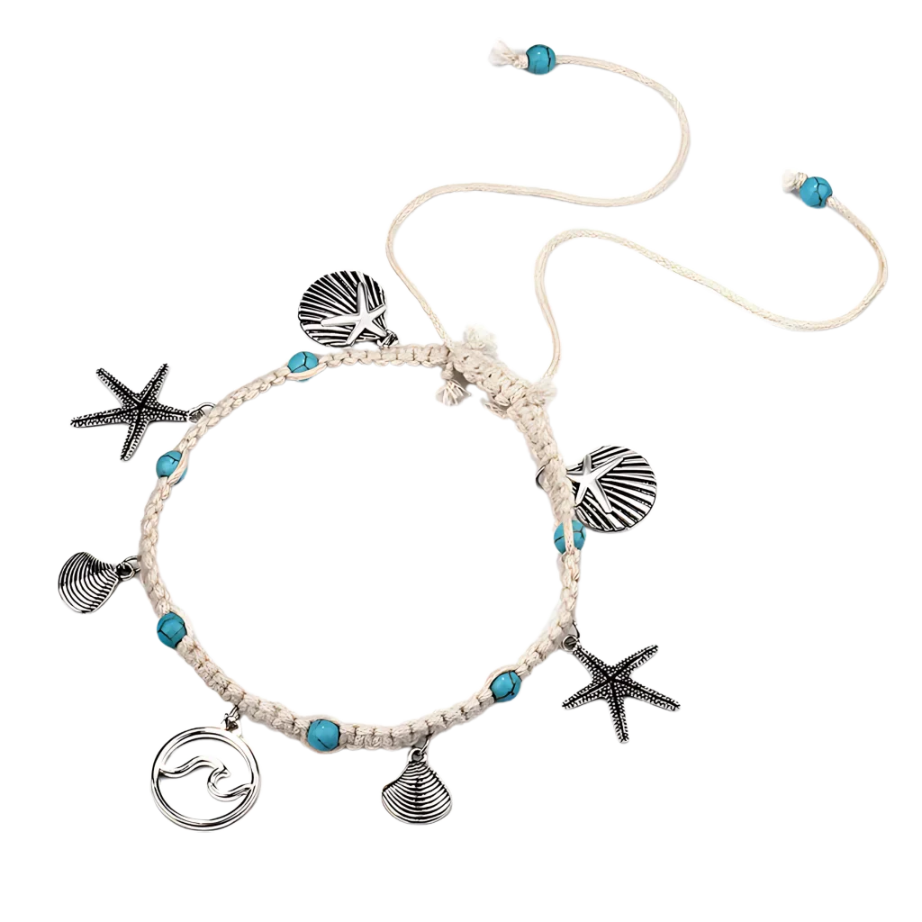 SPIRITUAL CONCH SHELL BOHO STYLE ANKLETS FOR WOMEN - Style JJ - Anklet