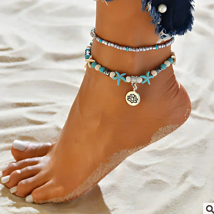 SPIRITUAL CONCH SHELL BOHO STYLE ANKLETS FOR WOMEN - Style S - Anklet