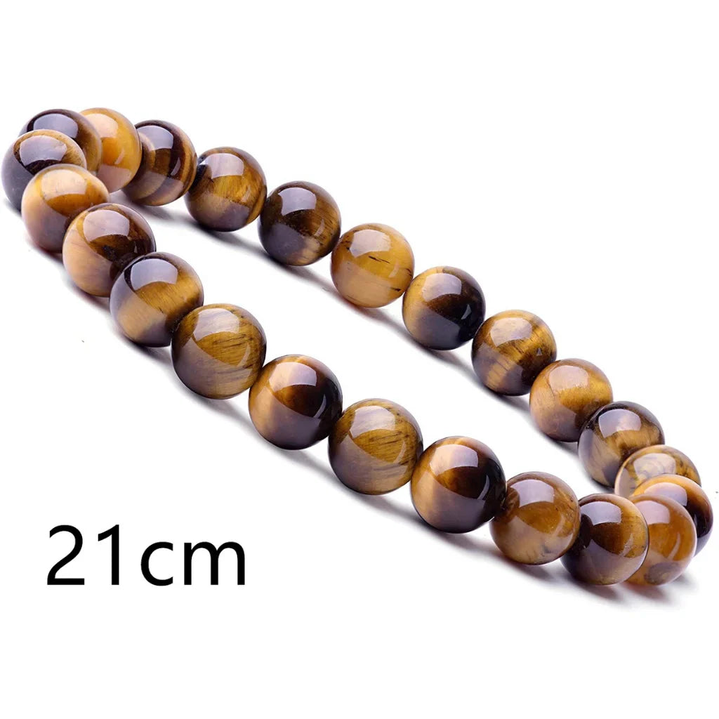 SPIRITUAL ENERGY STRETCH BEADED BRACELET FOR BALANCE - Brown 21cm - Bracelet