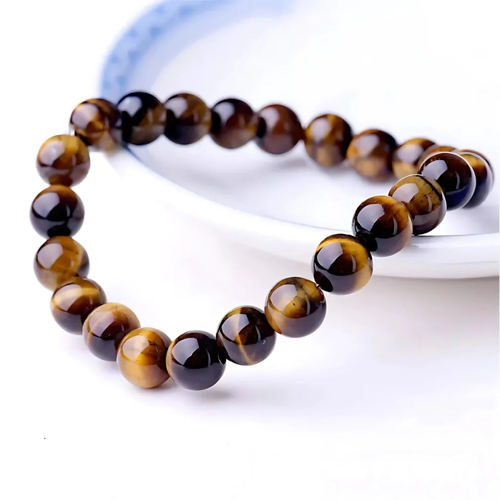 SPIRITUAL ENERGY STRETCH BEADED BRACELET FOR BALANCE - Brown - Bracelet