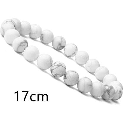 SPIRITUAL ENERGY STRETCH BEADED BRACELET FOR BALANCE - White 17cm - Bracelet