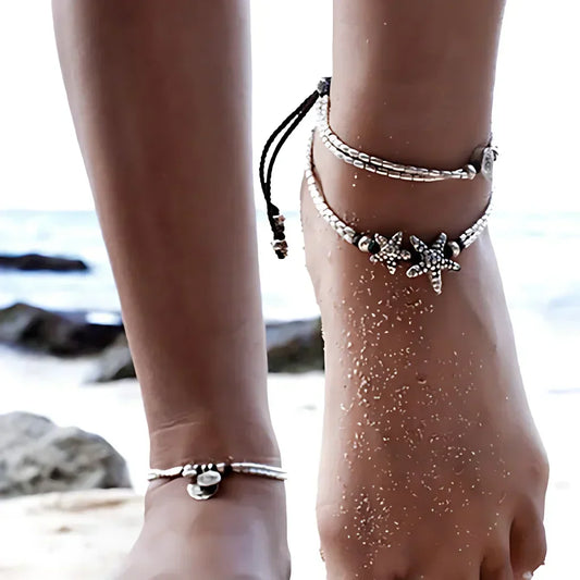 Starfish Charm Boho Chic Anklets For Women