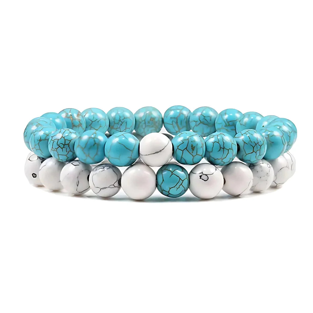 TIMELESS GEMSTONE BEAD BRACELET FOR SPIRITUAL HARMONY - Blue - Bracelet