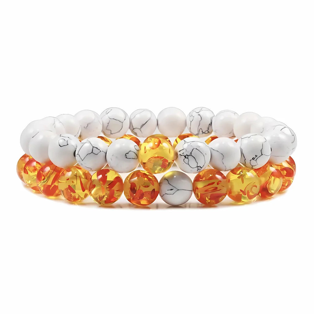 TIMELESS GEMSTONE BEAD BRACELET FOR SPIRITUAL HARMONY - Yellow - Bracelet