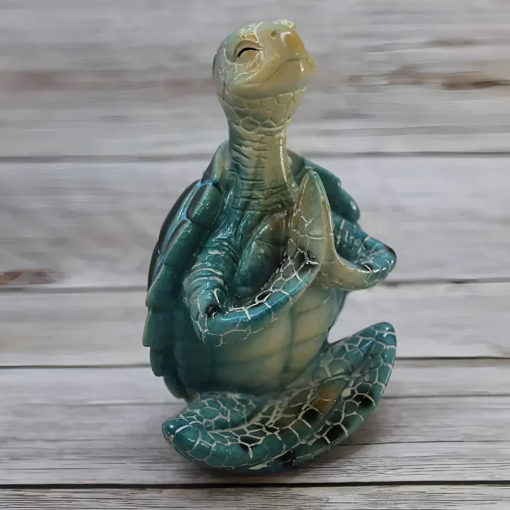 TRANQUIL TURTLE YOGA STATUE FOR MINDFUL DECOR - Yoga Turtle - yoga statue