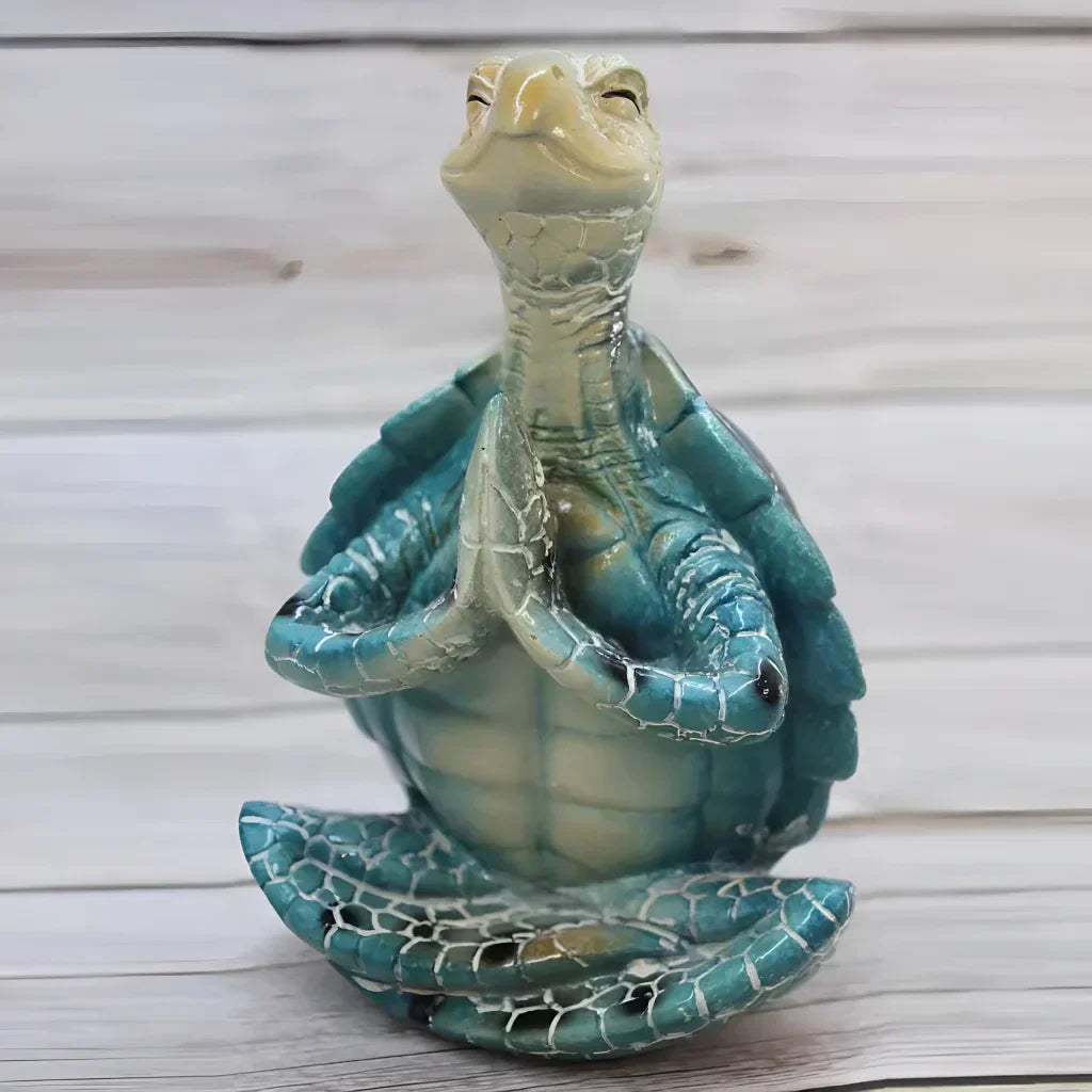 TRANQUIL TURTLE YOGA STATUE FOR MINDFUL DECOR - Yoga Turtle - yoga statue