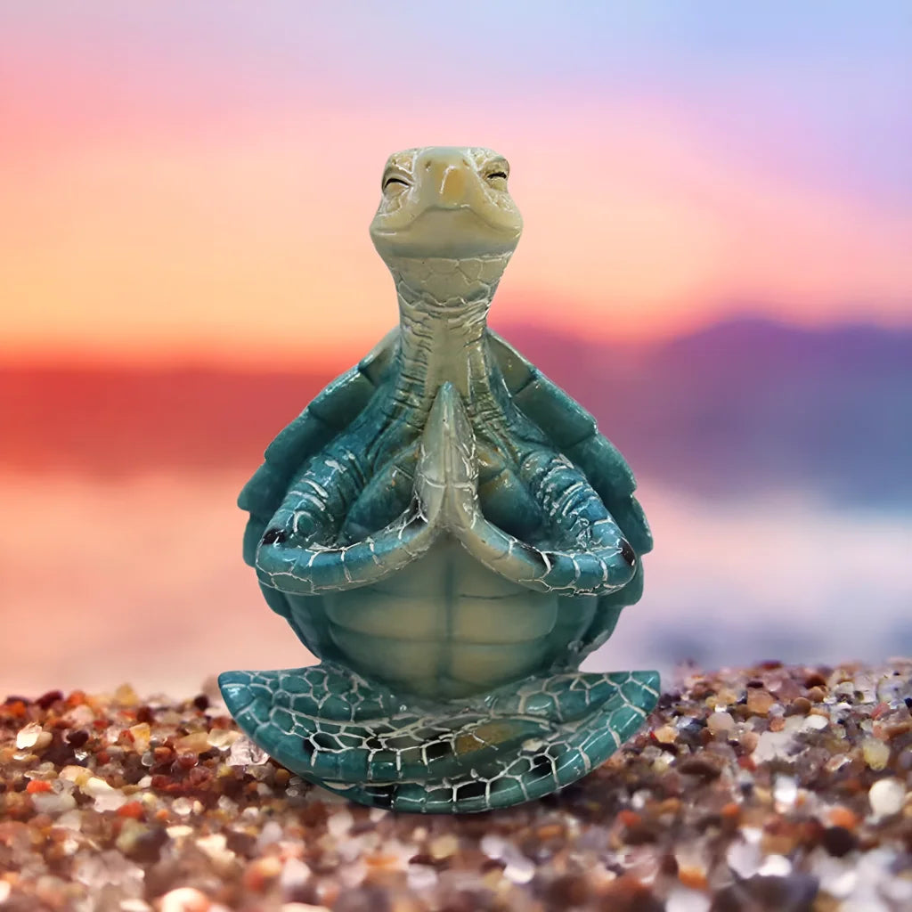 TRANQUIL TURTLE YOGA STATUE FOR MINDFUL DECOR - Yoga Turtle - yoga statue