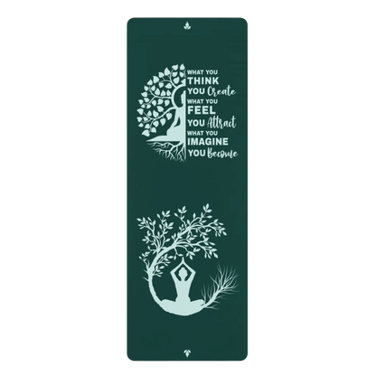 TREE OF LIFE PRINTED YOGA MAT – BEST NON-SLIP YOGA MAT - 24” x 68” - rubber yoga mat