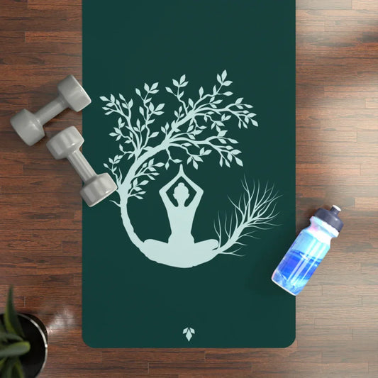 TREE OF LIFE PRINTED YOGA MAT – BEST NON-SLIP YOGA MAT - 24” x 68” - rubber yoga mat