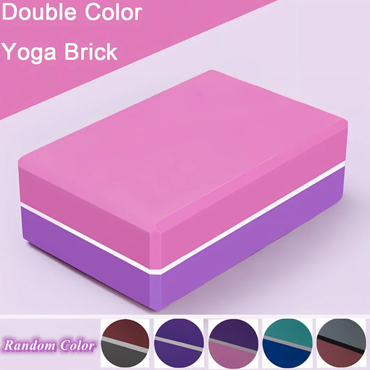 TWO-COLOR EVA YOGA BLOCK FOR ENHANCED ALIGNMENT - yoga block