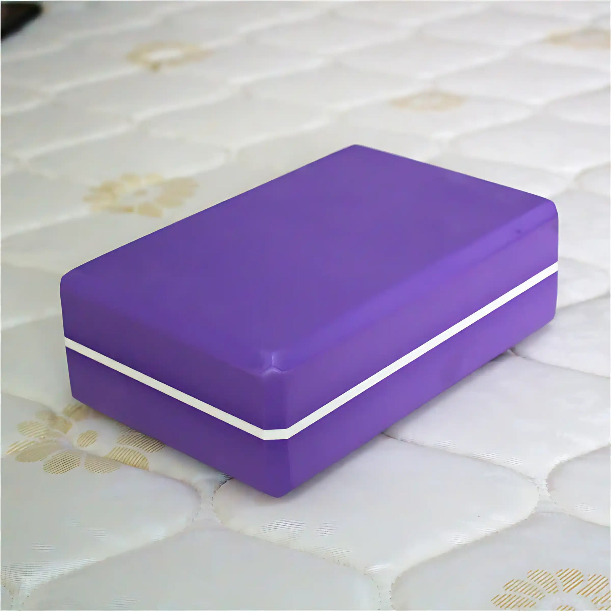 TWO-COLOR EVA YOGA BLOCK - Purple / 7.5x15x23 cm - yoga