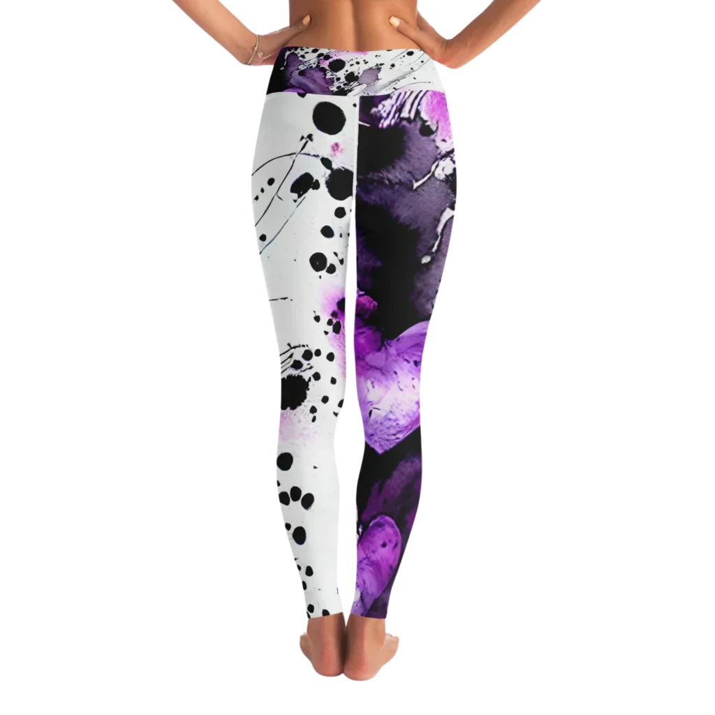 UNLEASH SPIRIT WITH PURPLE HEART FEMALE YOGA PANTS - Yoga Leggings - AOP