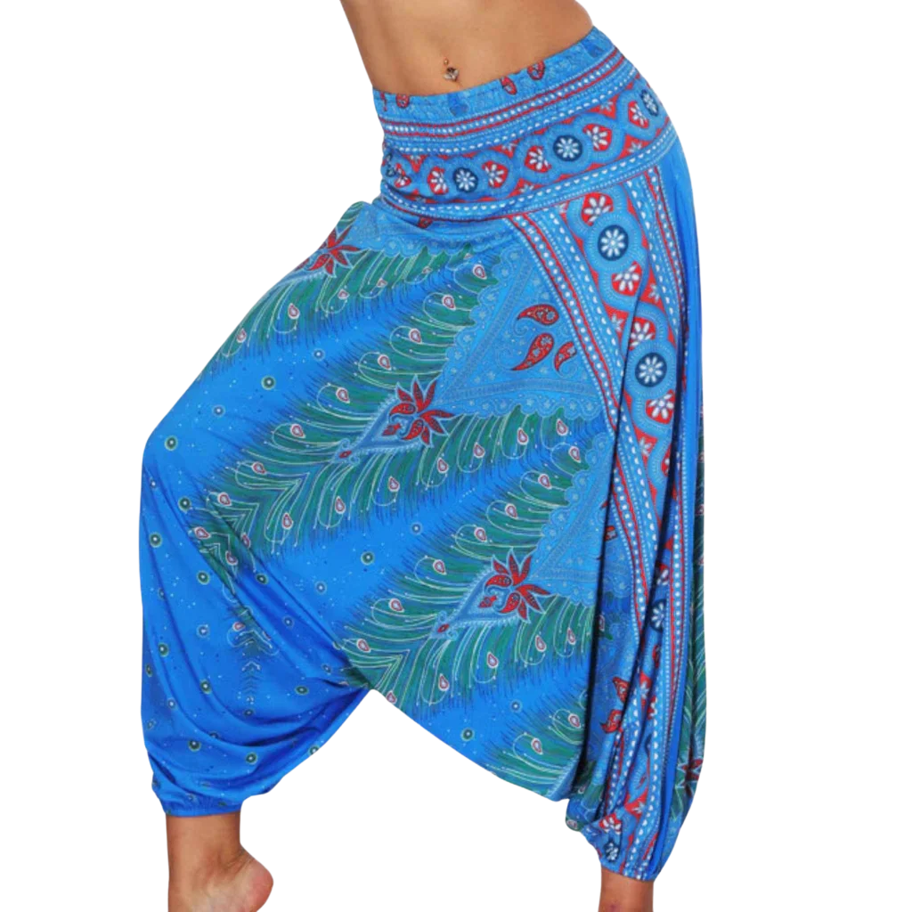 VERSATILE HIGH-WAISTED YOGA HAMMER PANTS FOR WOMEN - Blue Wide Leg / One size - Women Hammer Pants