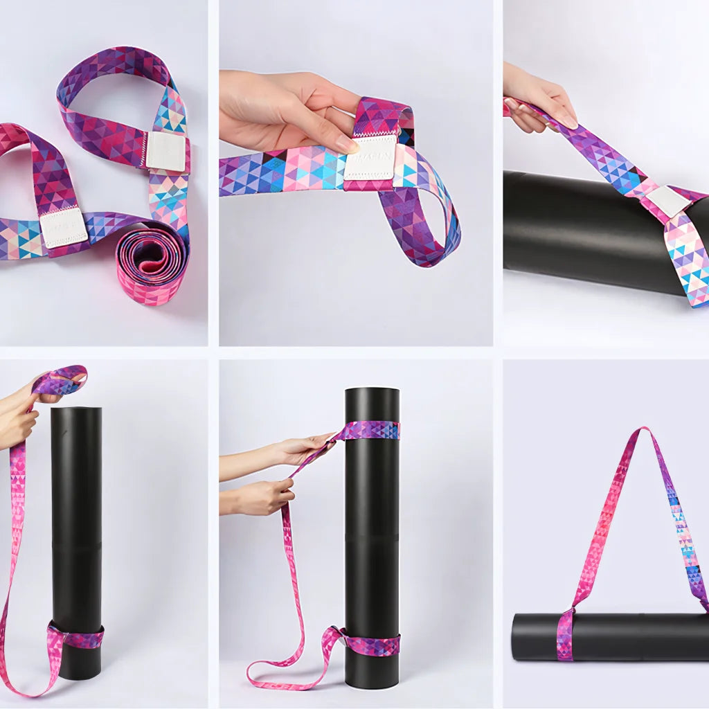 VERSATILE YOGA MAT STRETCH STRAP IN MAGICAL COLORS - Yoga Stretch Strap