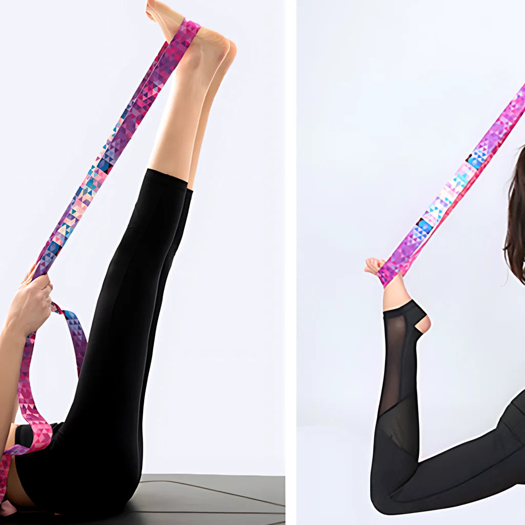 VERSATILE YOGA MAT STRETCH STRAP IN MAGICAL COLORS - Yoga Stretch Strap