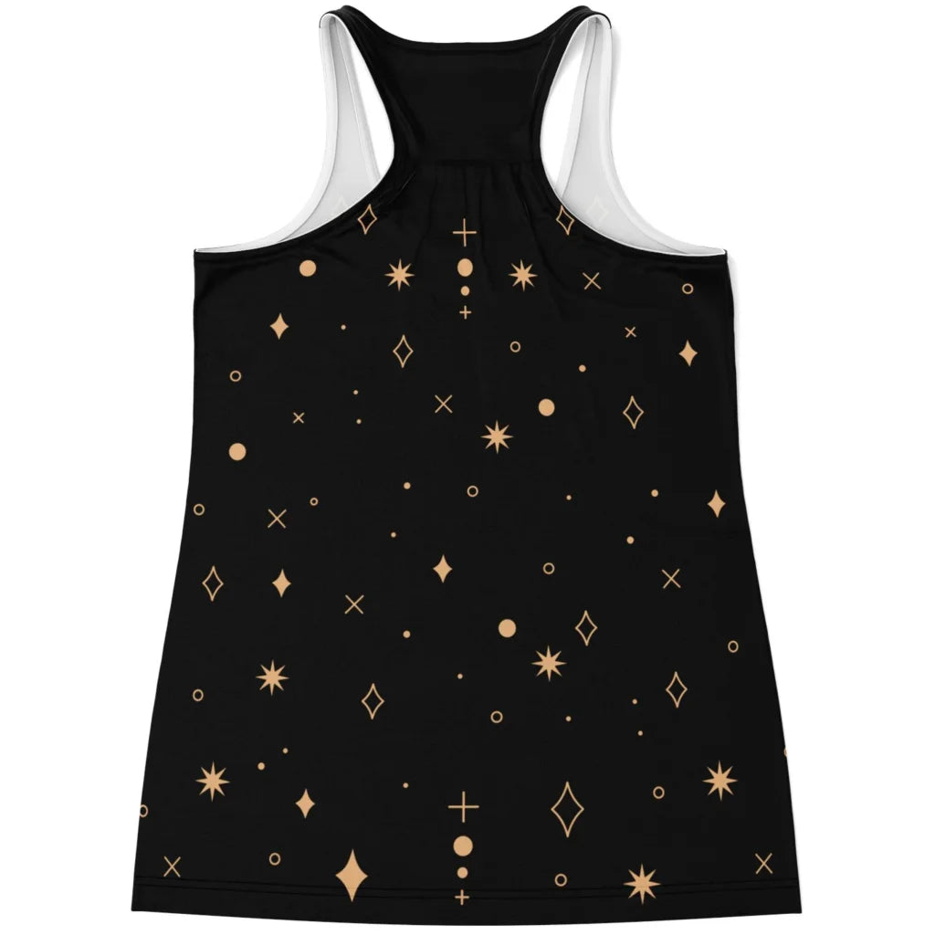 VINTAGE MOON PHASES YOGA TANK TOP – UNLEASH CELESTIAL