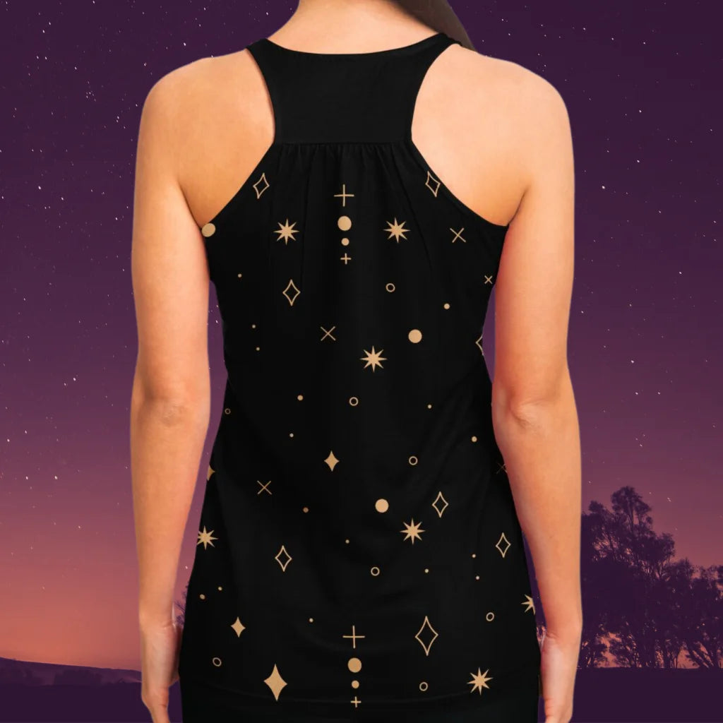 VINTAGE MOON PHASES YOGA TANK TOP – UNLEASH CELESTIAL