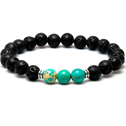 VOLCANIC STONE BEAD BRACELET FOR SPIRITUAL BALANCE - 1style - Bracelet